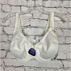 NWT‎ Playtex Secrets 4442 Full Figure Lightly Lined Underwire Bra 36D White